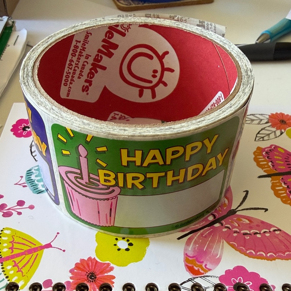 SmileyMakers Happy Birthday Sticker Roll - Picture 2 of 3
